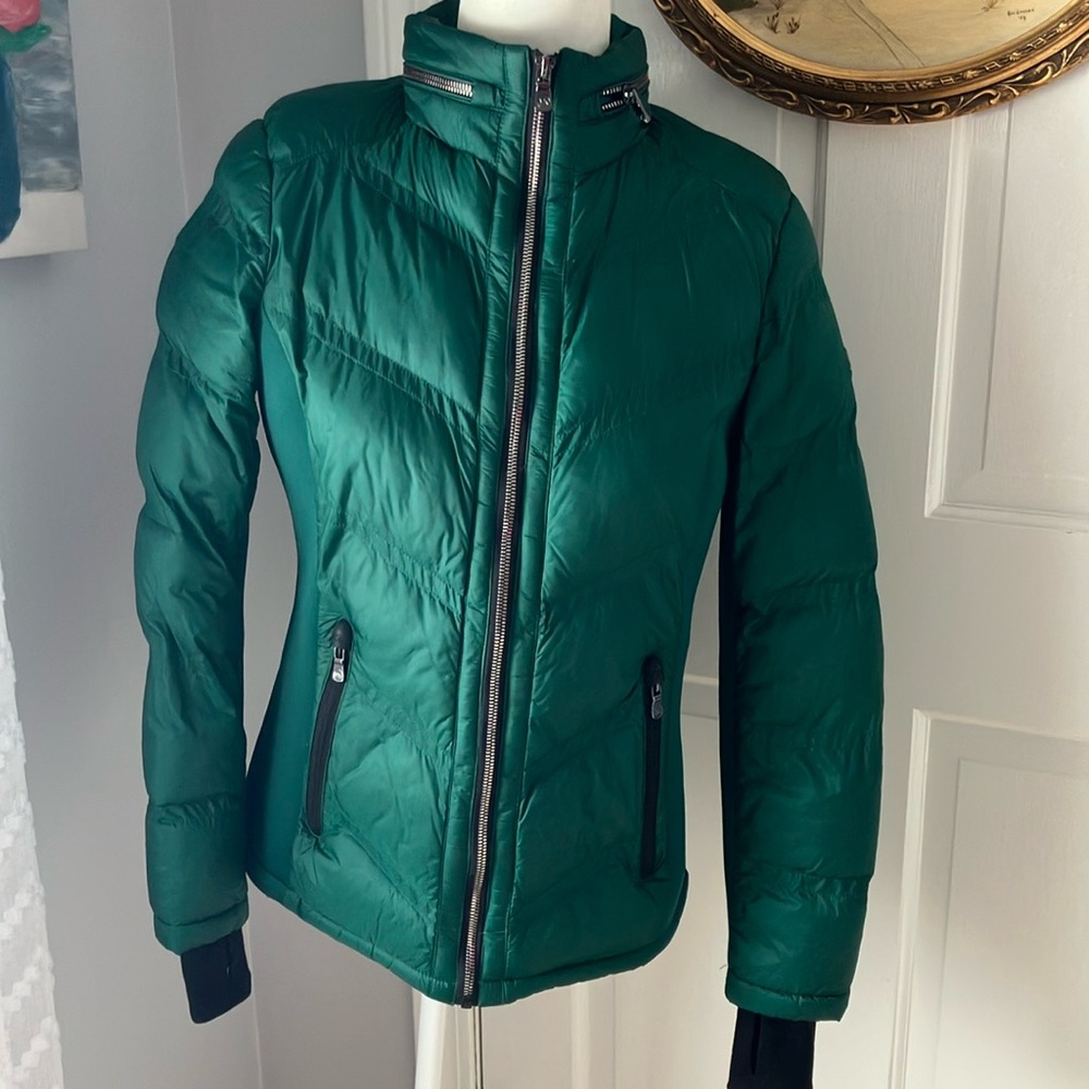 Michael Kors MK green puffer jacket S